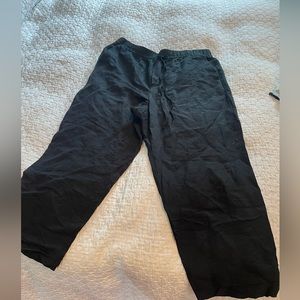 Linen pants black